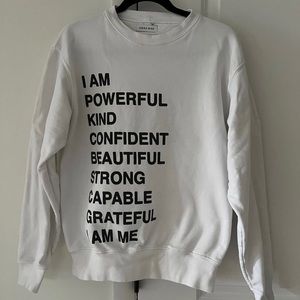 Anine Bing White Crewneck Sweat shirt size small